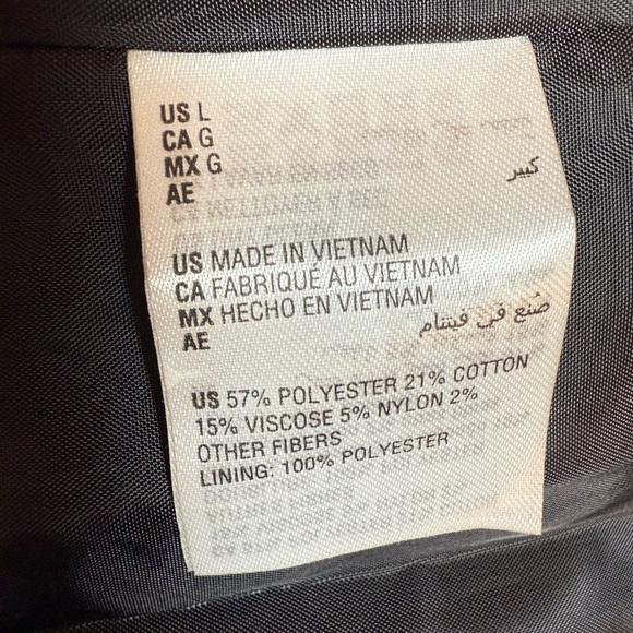 Bar IlI Women's Metallic Plaid black One-Button Blazer/size L - Picture 15 of 15